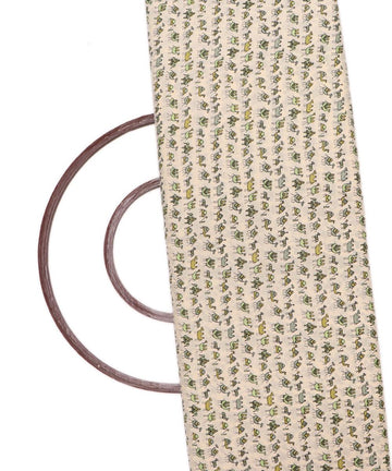 Off White Colour Animal Print Cotton Fabric